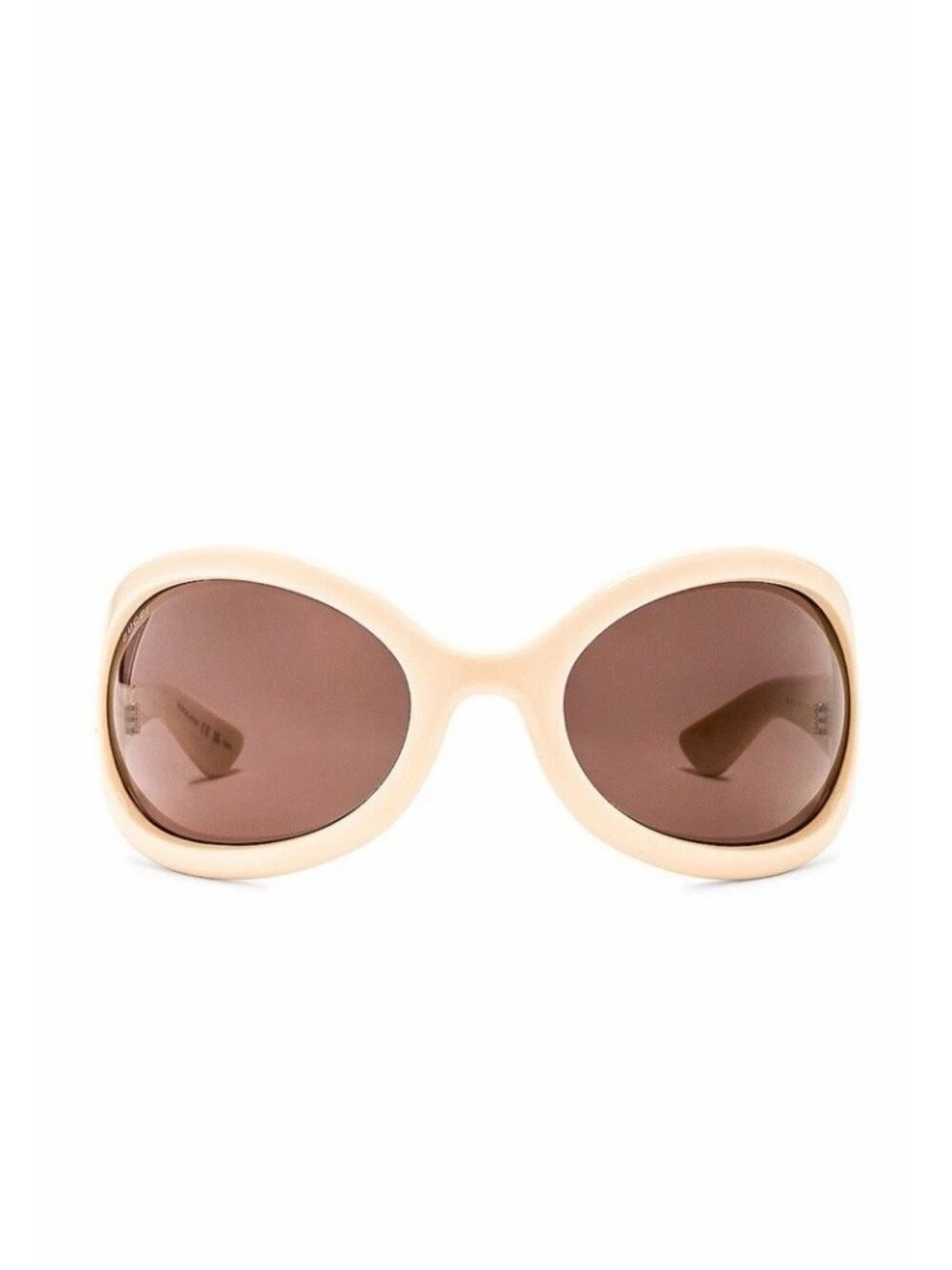 NEW GUCCI White Brown Unisex Angular Mask 1381 Chunky Bold Gg1381S Sunglasses